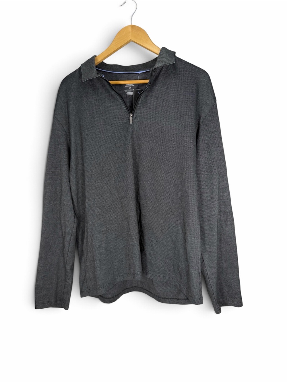 Van Heusen Studio men’s long-sleeve quarter-zip collared pullover